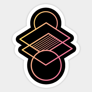 Abstract geometric gradient Sticker